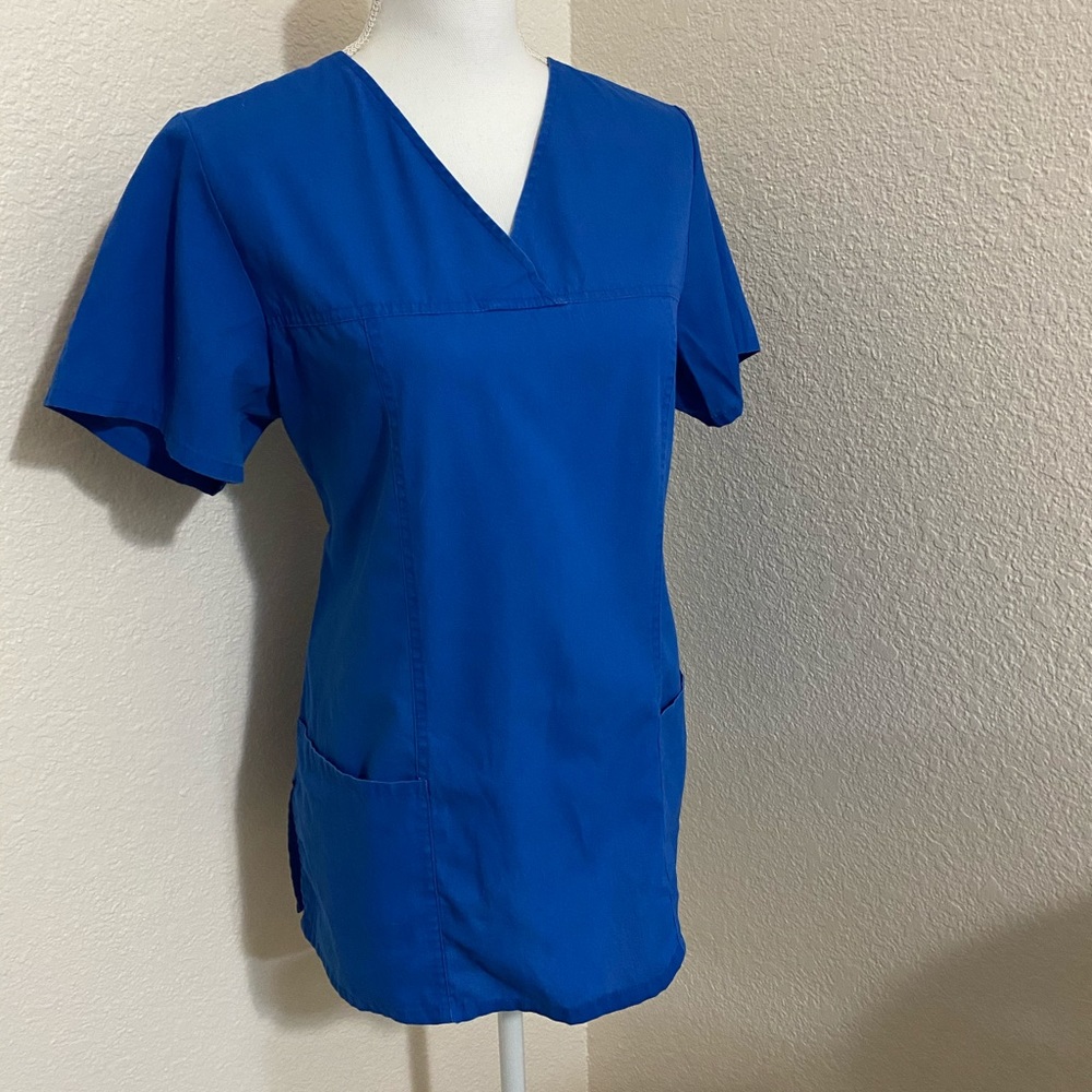 Blue scrub top